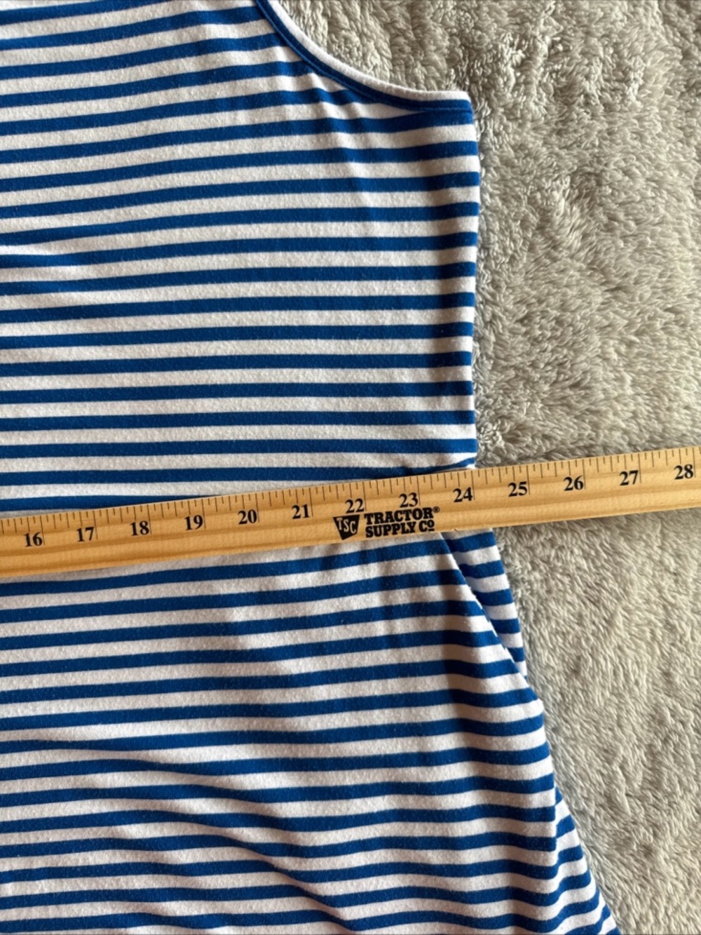 Torrid Blue & White Stripe Maxi Jersey Snap Front Dress Nautical Preppy Size 3 - Picture 8 of 11